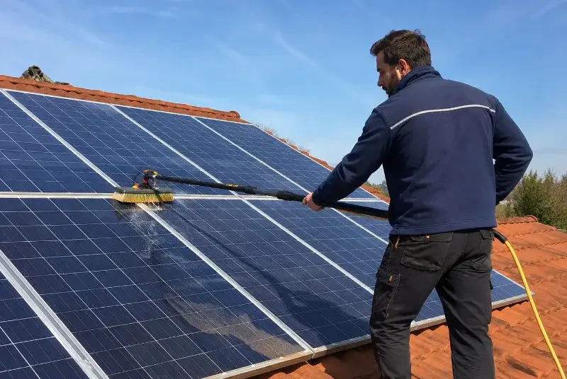 Nettoyage et entretien de panneaux solaires à Broze